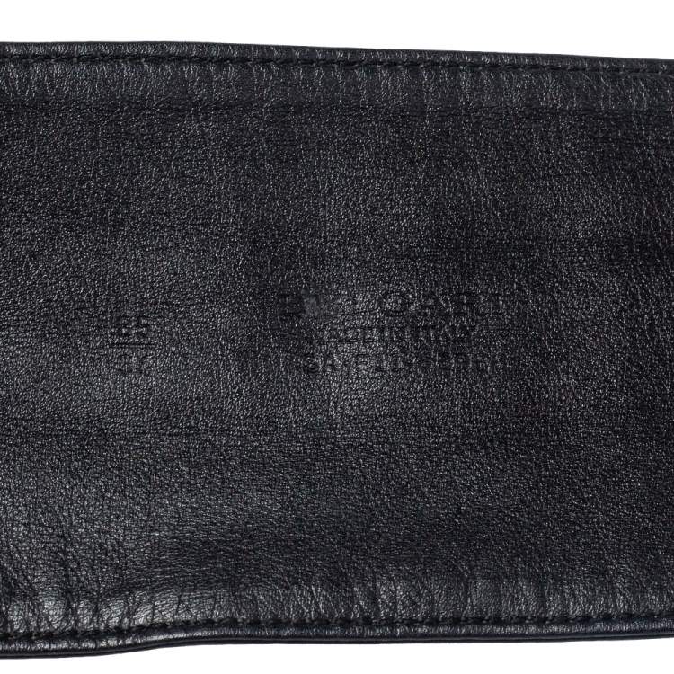 Pre Owned Bvlgari Black Soft Leather Bvlgari Bvlgari Waist Belt 85CM