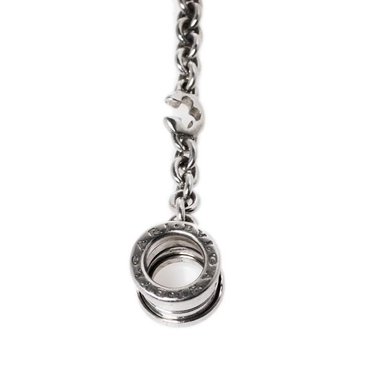Pre Owned Bvlgari B.Zero1 Silver Chain Link Charm Bracelet 