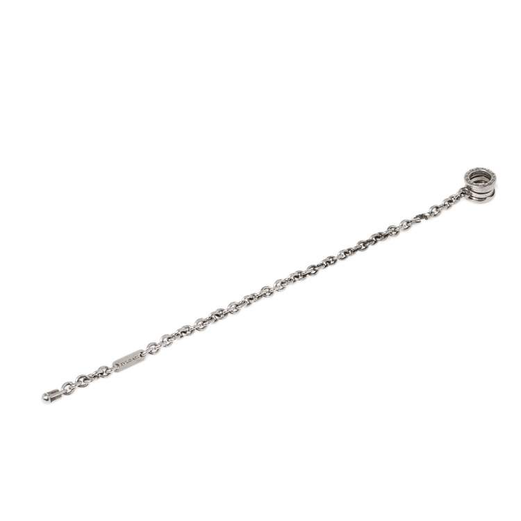 Pre Owned Bvlgari B.Zero1 Silver Chain Link Charm Bracelet 