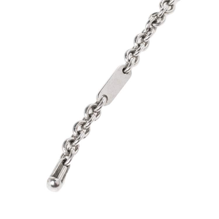 Pre Owned Bvlgari B.Zero1 Silver Chain Link Charm Bracelet 