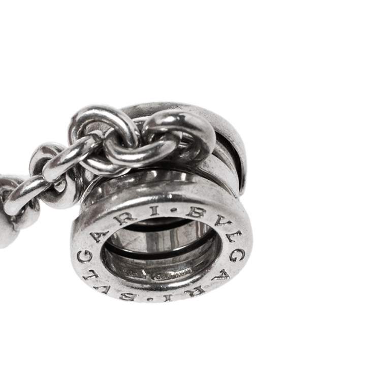 Pre Owned Bvlgari B.Zero1 Silver Chain Link Charm Bracelet 