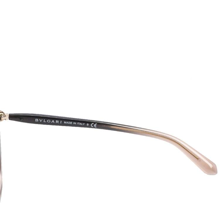 Pre Owned Bvlgari Black Ombre/Brown 8207B Gradient Square Sunglasses