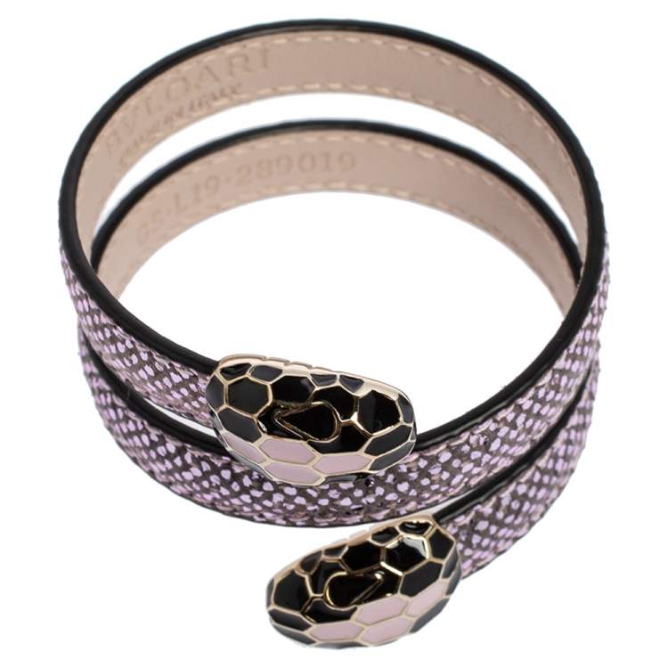 Pre Owned Bvlgari Serpenti Forever Rosa di Francia Multi-Coiled Rigid Cleopatra Bracelet