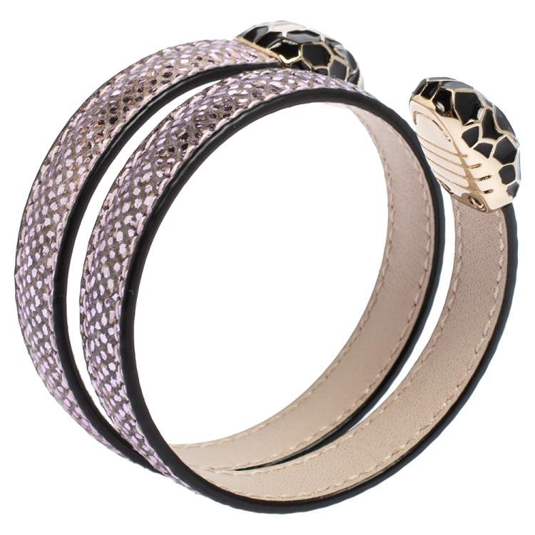 Pre Owned Bvlgari Serpenti Forever Rosa di Francia Multi-Coiled Rigid Cleopatra Bracelet