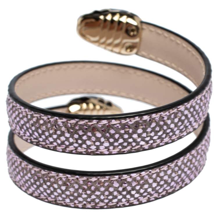 Pre Owned Bvlgari Serpenti Forever Rosa di Francia Multi-Coiled Rigid Cleopatra Bracelet