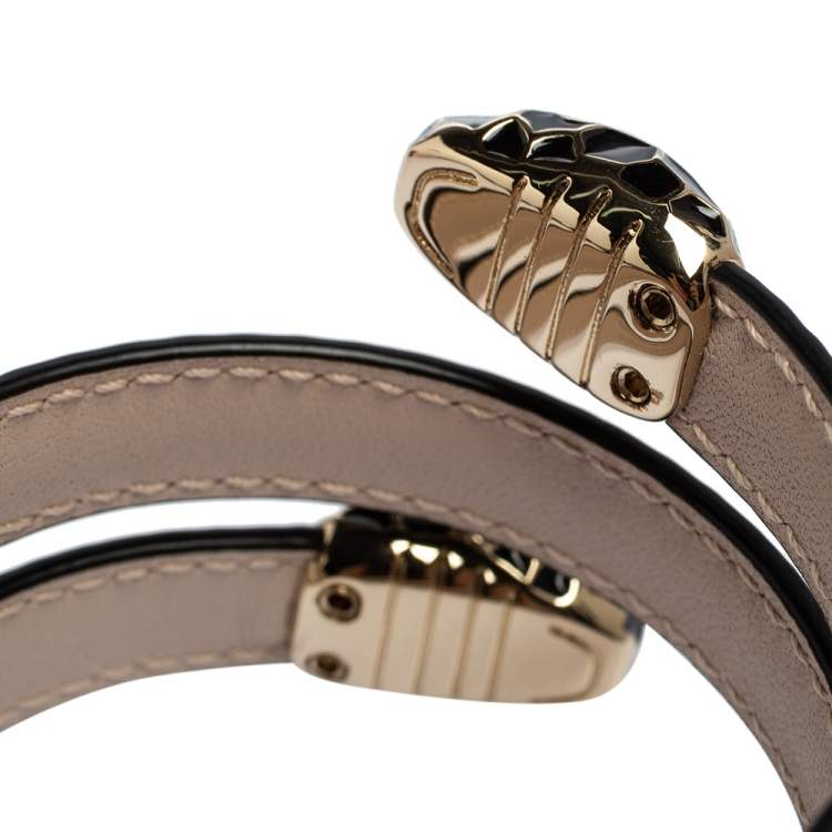 Pre Owned Bvlgari Serpenti Forever Rosa di Francia Multi-Coiled Rigid Cleopatra Bracelet