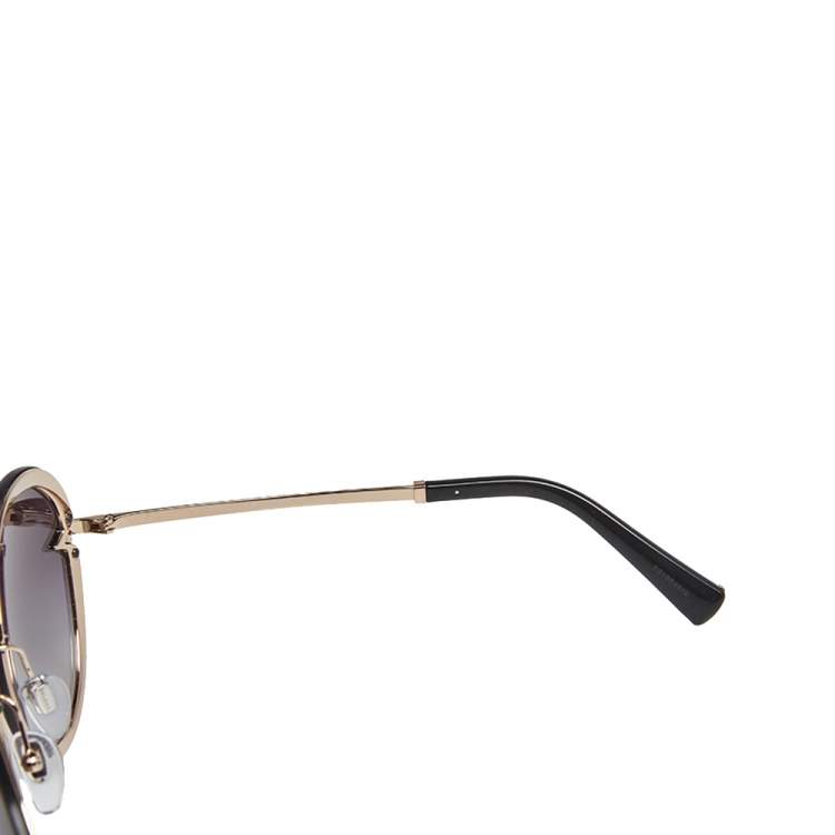 Pre Owned Bvlgari Black / Grey Gradient 6101B Diva's Dream Oval Sunglasses