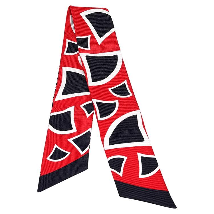 Pre Owned Bvlgari Multicolor Printed Silk Tie Me Shelley Bandeau Scarf