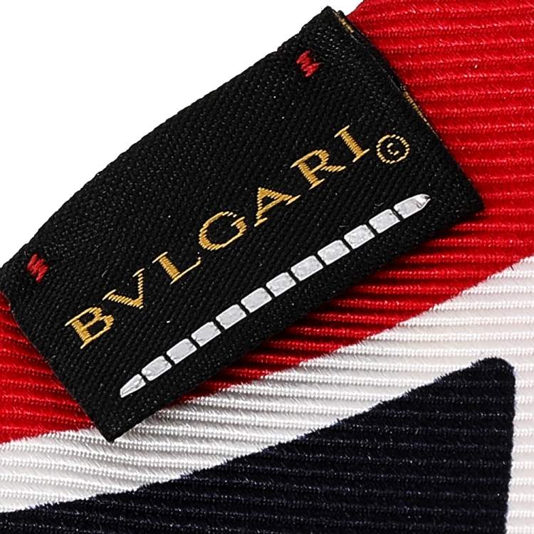 Pre Owned Bvlgari Multicolor Printed Silk Tie Me Shelley Bandeau Scarf