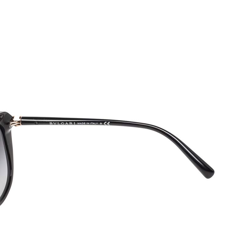 Pre Owned Bvlgari Black/Grey Gradient 8177 Cat-Eye Sunglasses