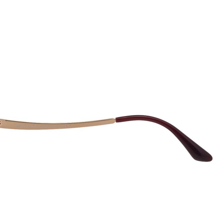 Pre Owned Bvlgari Burgundy/ Rose Gradient Mirror Serpenti Cat Eye Sunglasses