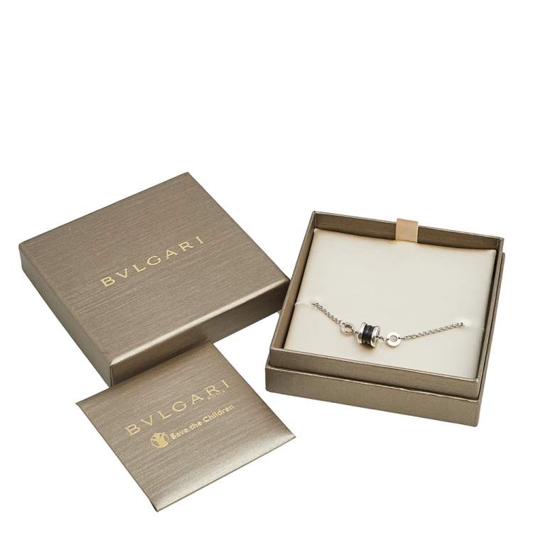 Pre Owned Bvlgari B.Zero1 Save The Children Sterling Silver Bracelet S/M