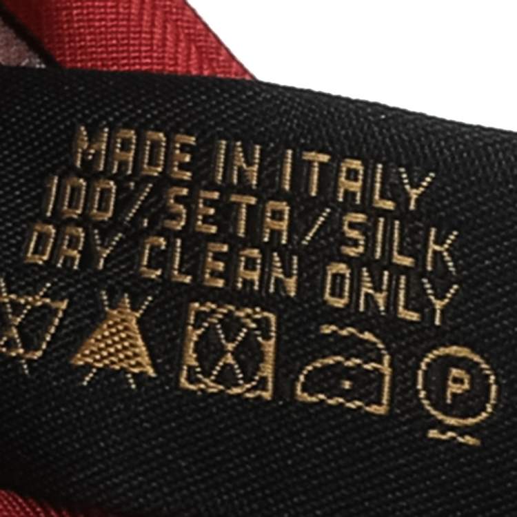 Pre Owned Bvlgari Red Divas Dream Silk Shelley Bandeau 