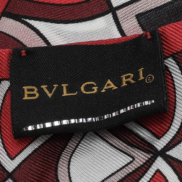 Pre Owned Bvlgari Red Divas Dream Silk Shelley Bandeau 