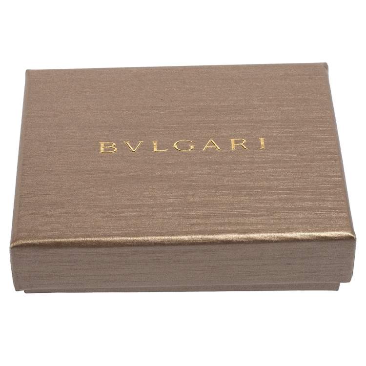 Pre Owned Bvlgari Fortuna Interlocking Circles Sterling Silver Black Cord Bracelet