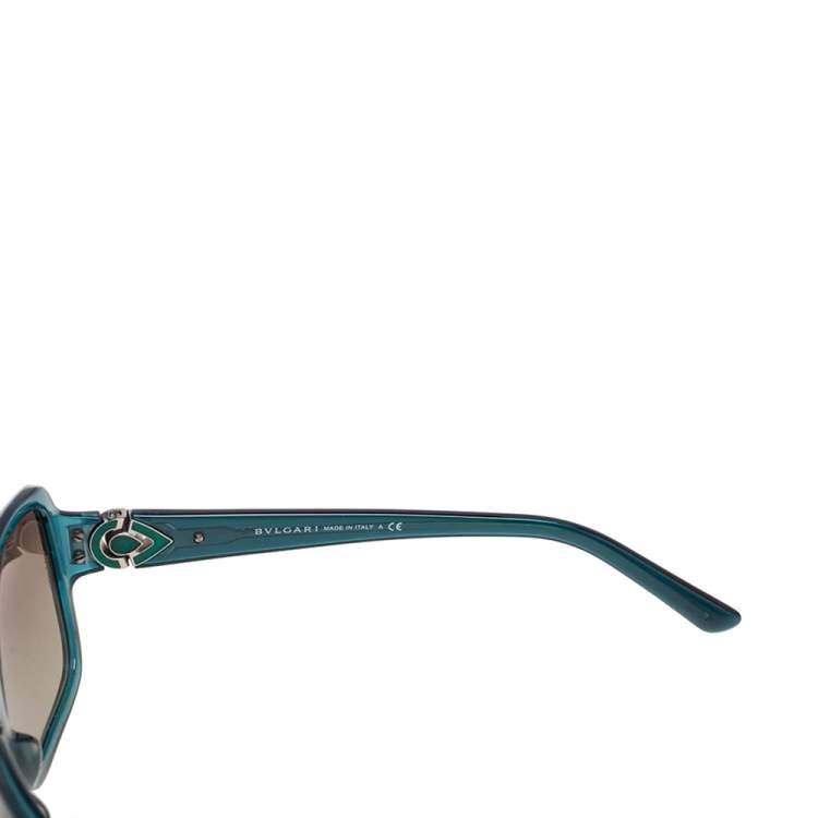 Pre Owned Bvlgari Blue 8119-B Square Sunglasses