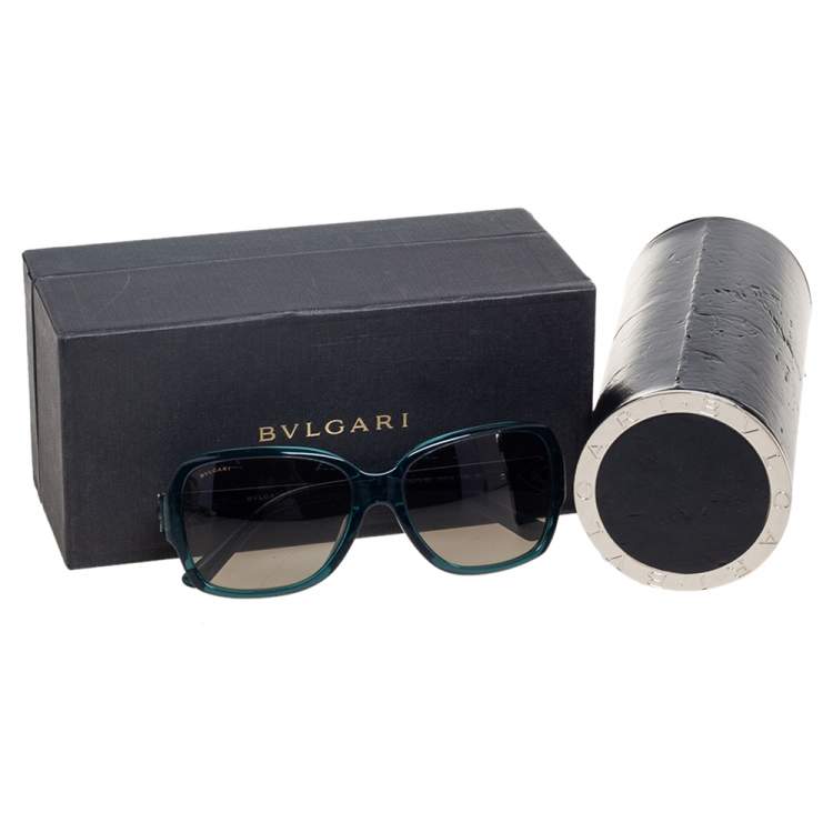 Pre Owned Bvlgari Blue 8119-B Square Sunglasses