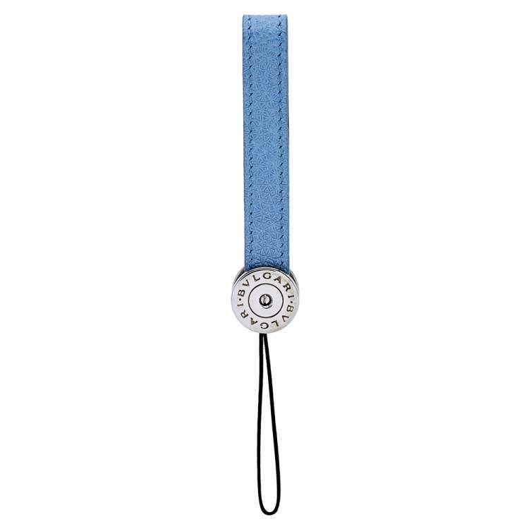 Pre Owned Bvlgari B-Zero 1 Blue Leather Phone Strap