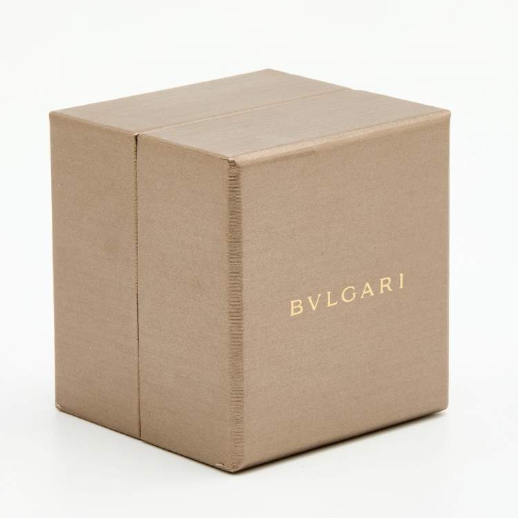 Pre Owned Bvlgari Save the Children Black Ceramic Silver Band Ring Size 62