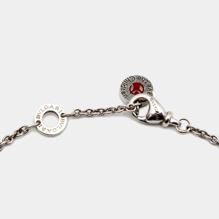 Pre Owned Bvlgari B.Zero1 Black Ceramic Sterling Silver Bracelet M/L