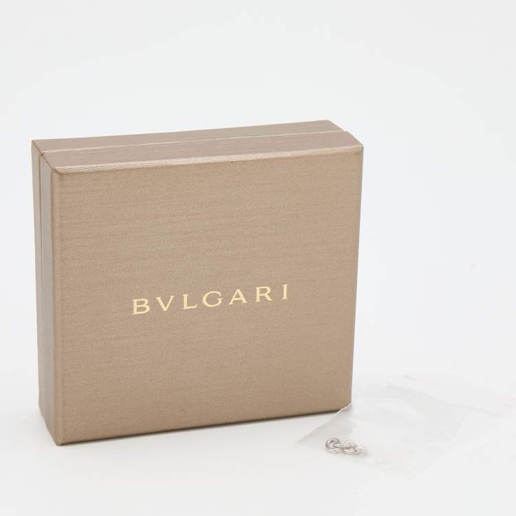 Pre Owned Bvlgari B.Zero1 Sterling Silver Chain Link Charm Bracelet