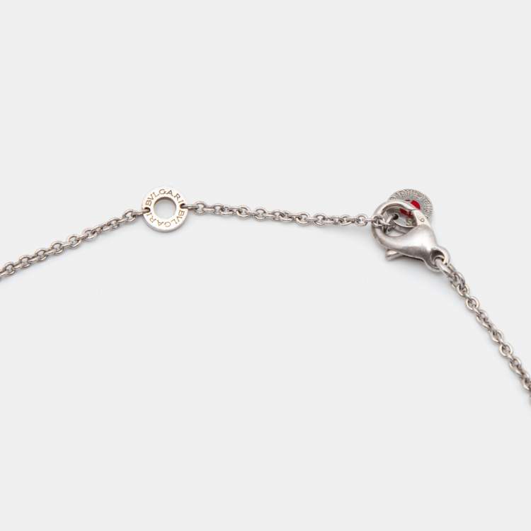 Pre Owned Bvlgari  B.Zero1 Save The Children Ceramic Sterling Silver Pendant Necklace