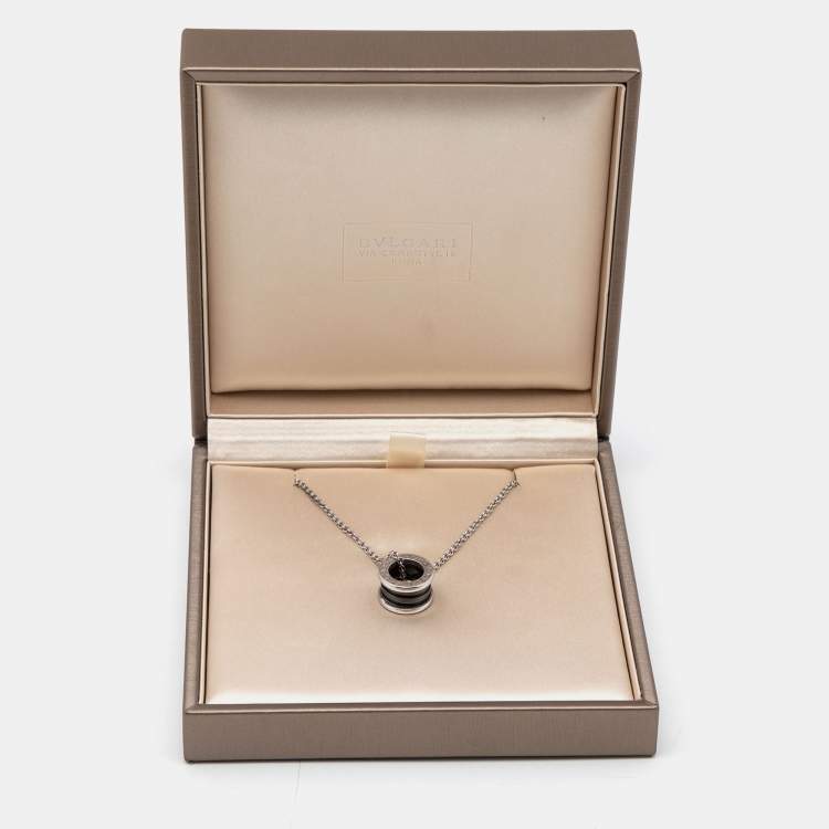 Pre Owned Bvlgari  B.Zero1 Save The Children Ceramic Sterling Silver Pendant Necklace