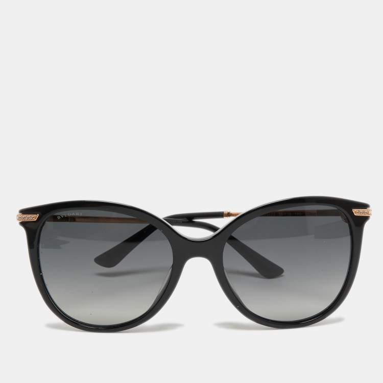 Pre Owned Bvlgari Black  8201-B-F Gradient Cat-Eye Sunglasses