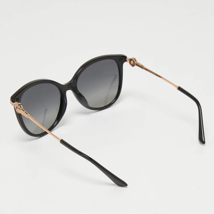 Pre Owned Bvlgari Black  8201-B-F Gradient Cat-Eye Sunglasses