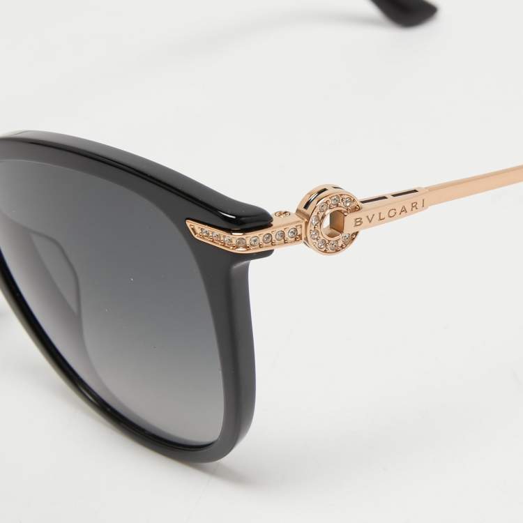 Pre Owned Bvlgari Black  8201-B-F Gradient Cat-Eye Sunglasses