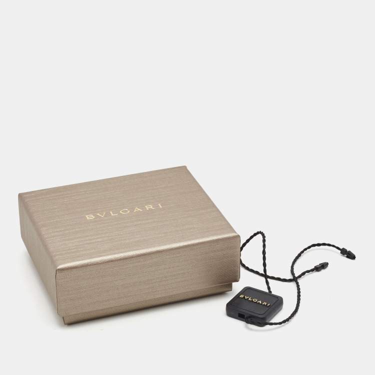 Pre Owned Bvlgari Serpenti Forever Blue Leather Open Cuff Bracelet