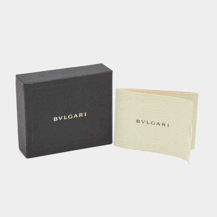 Pre Owned Bvlgari Serpenti Forever Enamel Leather Gold Tone Wrap Bracelet 