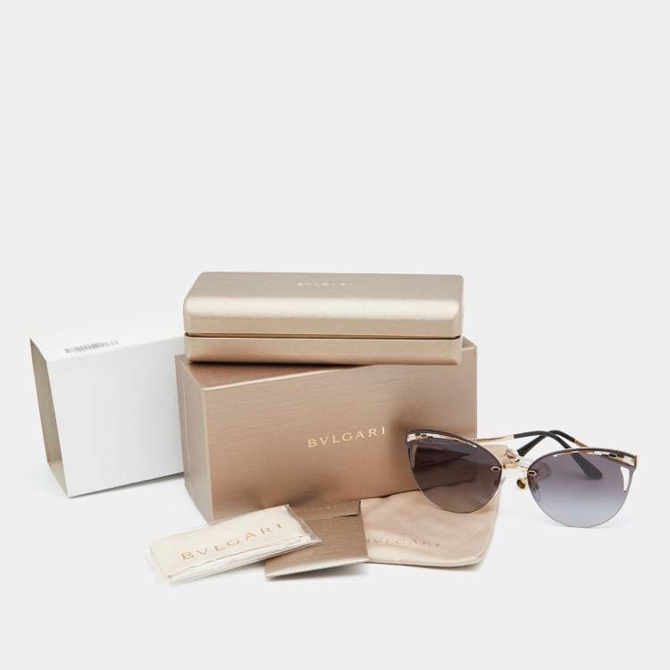 Pre Owned Bvlgari Gold/Grey Gradient 6110 Cat-eye Sunglasses