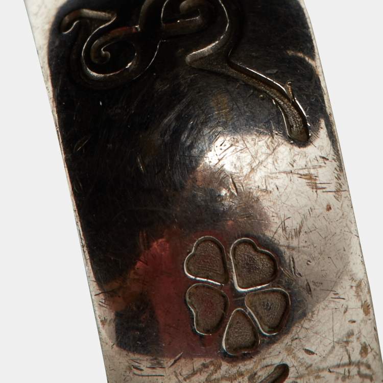 Pre Owned Bvlgari Save The Children Silver Band Ring Size 55