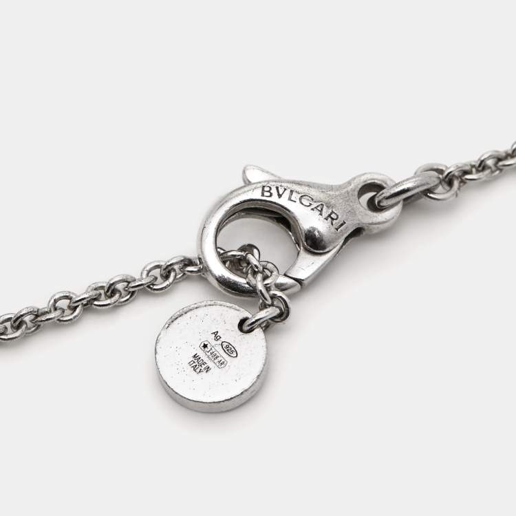 Pre Owned Bvlgari B.Zero1 Save The Children Ceramic Sterling Silver Pendant Necklace