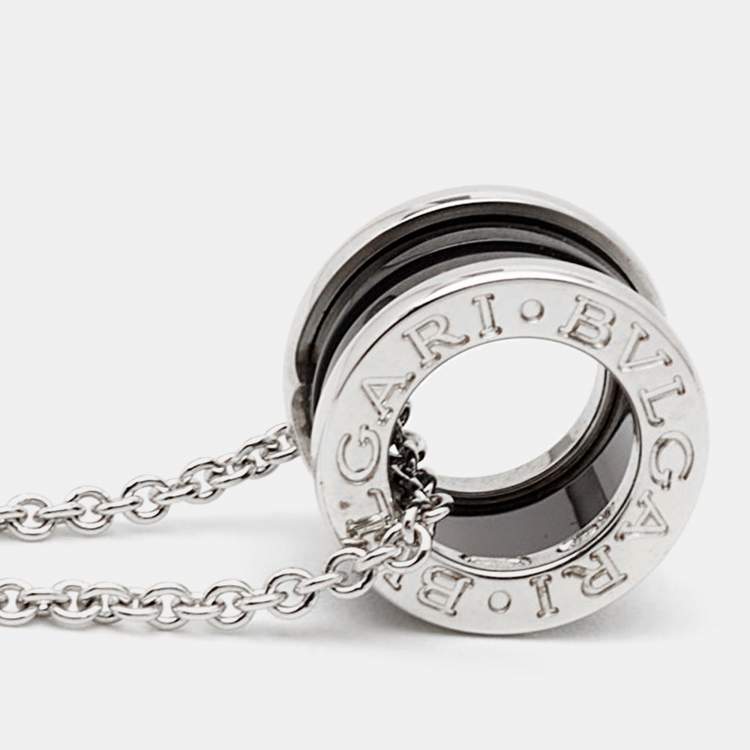 Pre Owned Bvlgari B.Zero1 Save the Children Ceramic Sterling Silver Necklace
