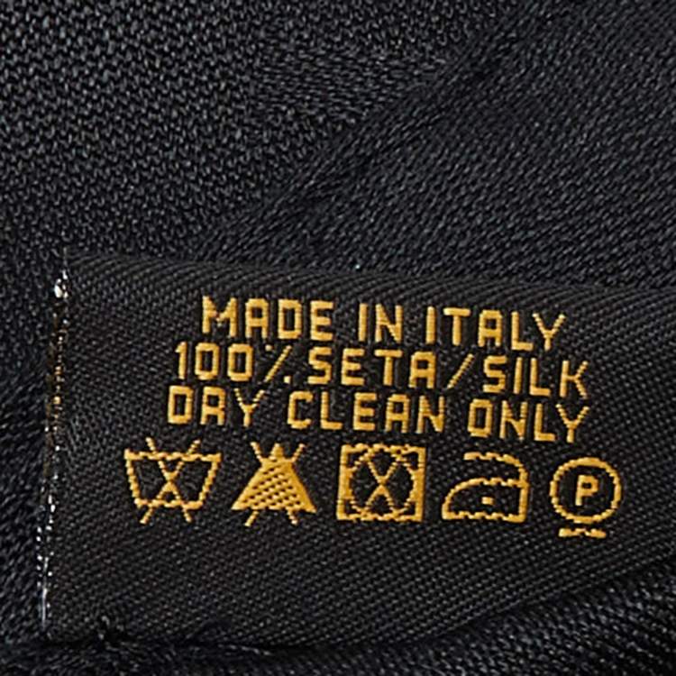 مملوكة مسبقًا Bvlgari Black Logo Pattern Silk Stole 