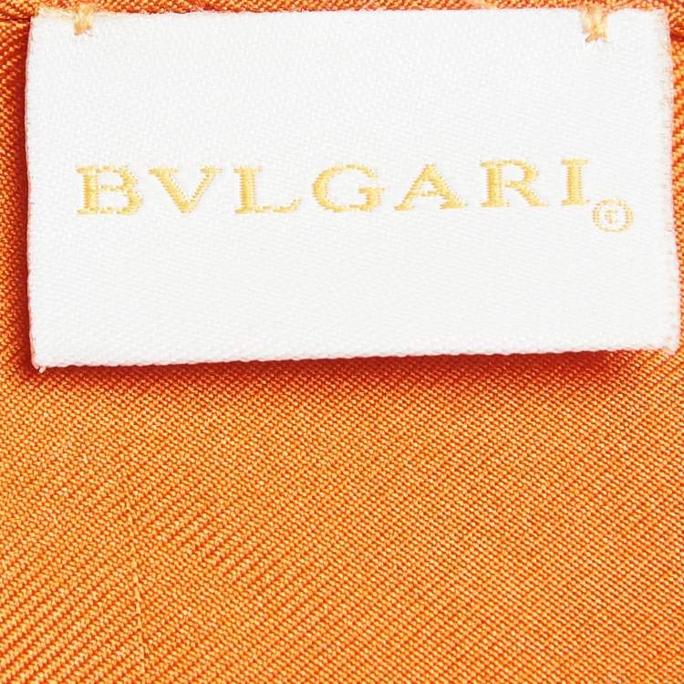 Pre Owned Bvlgari Multicolor Printed Silk Square Scarf 