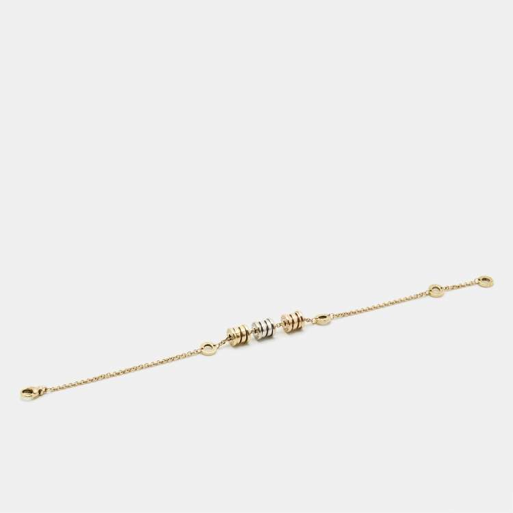 Pre Owned Bvlgari B.Zero1 18k Three Tone Gold Bracelet