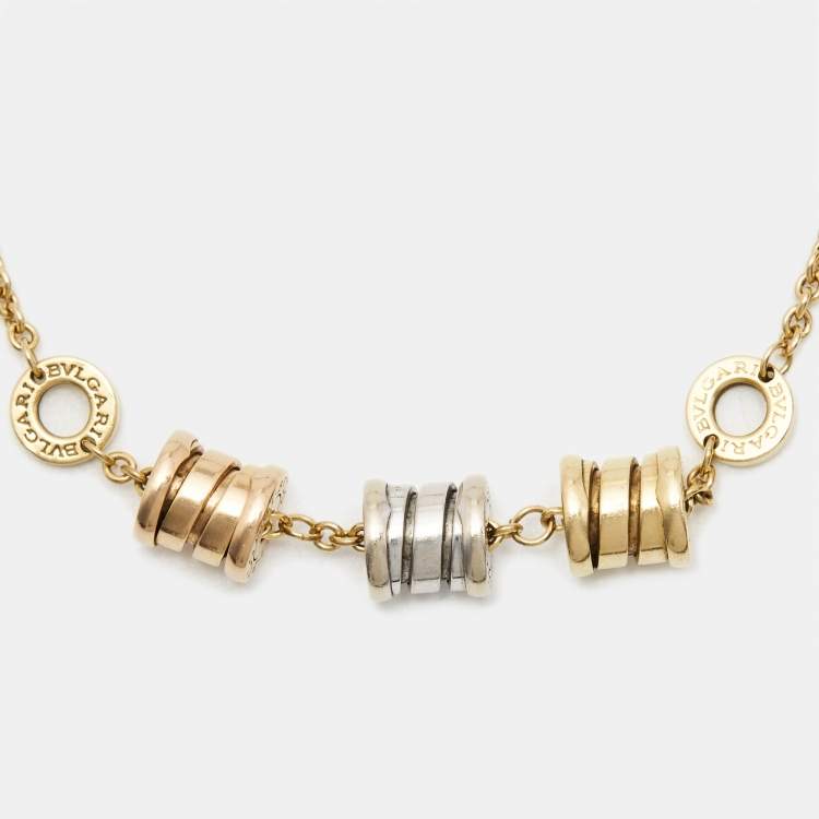 Pre Owned Bvlgari B.Zero1 18k Three Tone Gold Bracelet