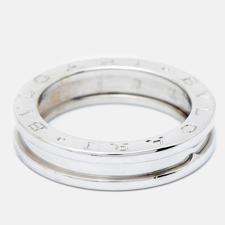 Pre Owned Bvlgari B.Zero1 1-Band 18k White Gold Ring Size 54