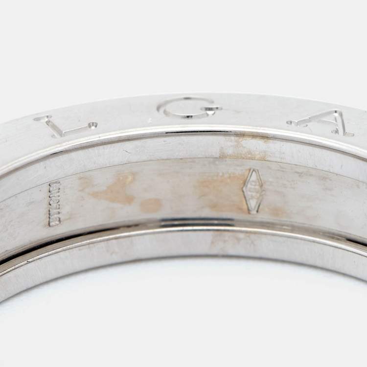 Pre Owned Bvlgari B.Zero1 1-Band 18k White Gold Ring Size 54