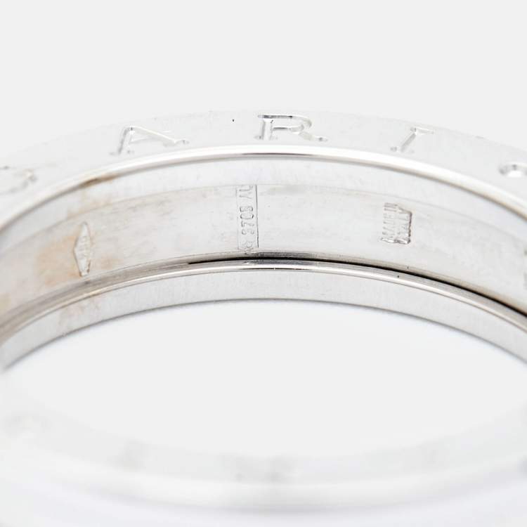 Pre Owned Bvlgari B.Zero1 1-Band 18k White Gold Ring Size 54