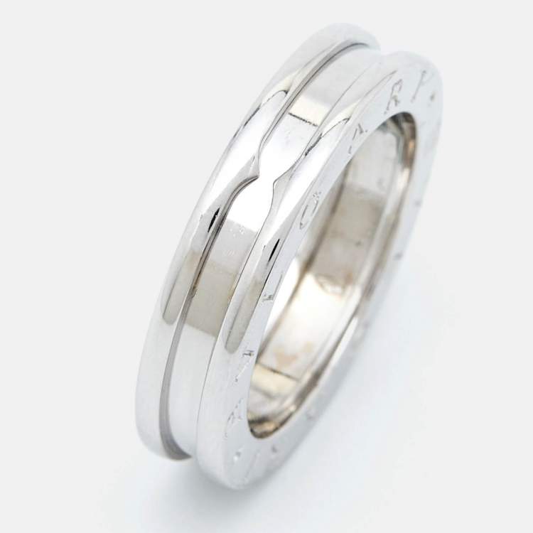 Pre Owned Bvlgari B.Zero1 1-Band 18k White Gold Ring Size 54