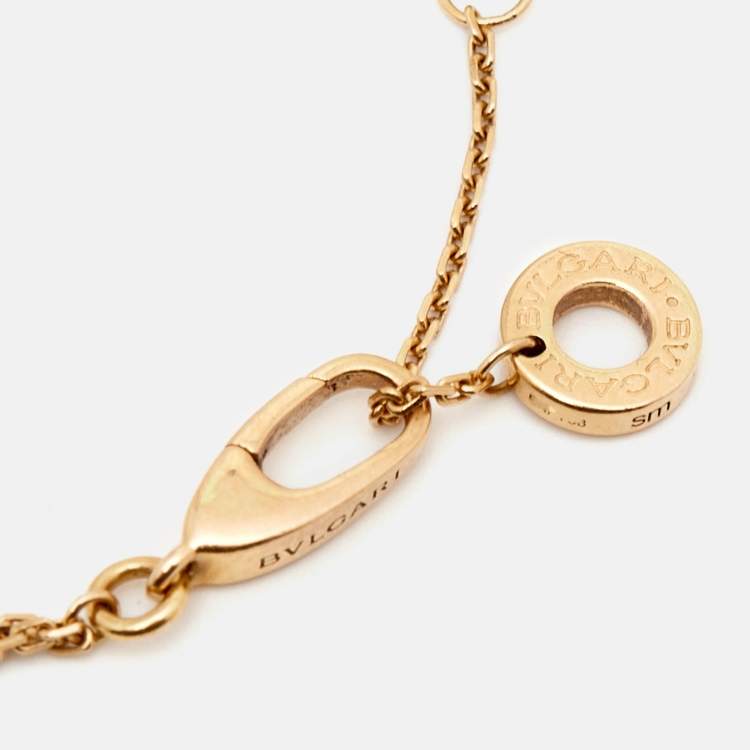 Pre Owned Bvlgari Divas' Dream Lapis Lazuli 18k Rose Gold Bracelet SM