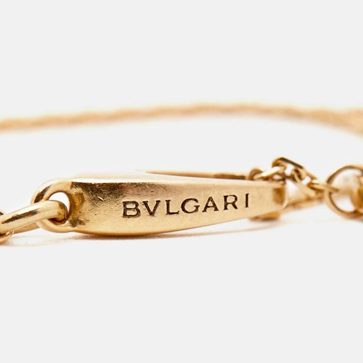 Pre Owned Bvlgari Divas' Dream Lapis Lazuli 18k Rose Gold Bracelet SM