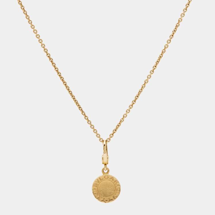 Pre Owned Bvlgari Bvlgari Bvlgari Onyx 18k Yellow Gold Necklace