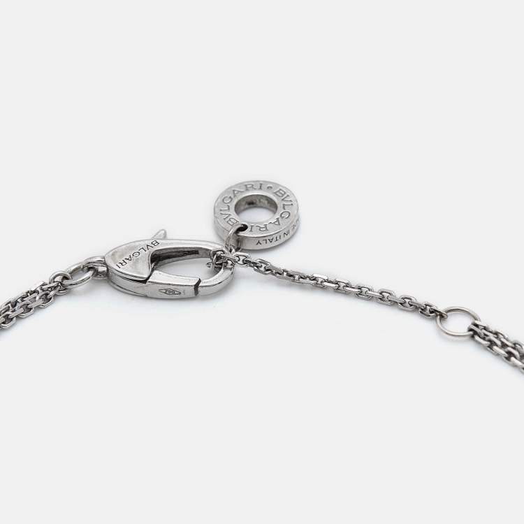 Pre Owned Bvlgari Divas' Dream Diamond 18k White Gold Bracelet S/M