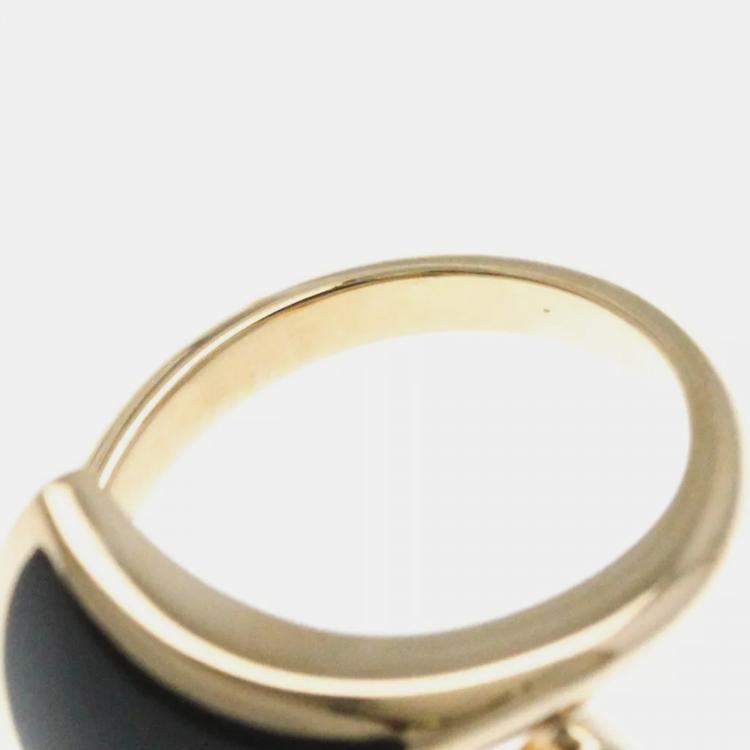 Pre Owned Bvlgari 18K Pink Gold Diva's Dream Shell Band Ring EU 50.5