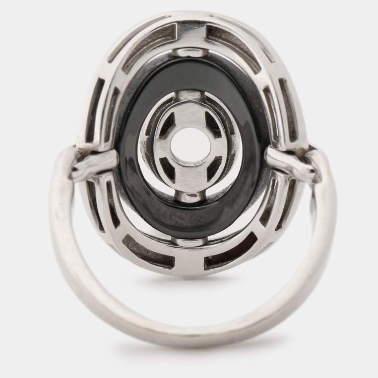Pre Owned Bvlgari 18k White Gold Astrale Cerchi Ring
